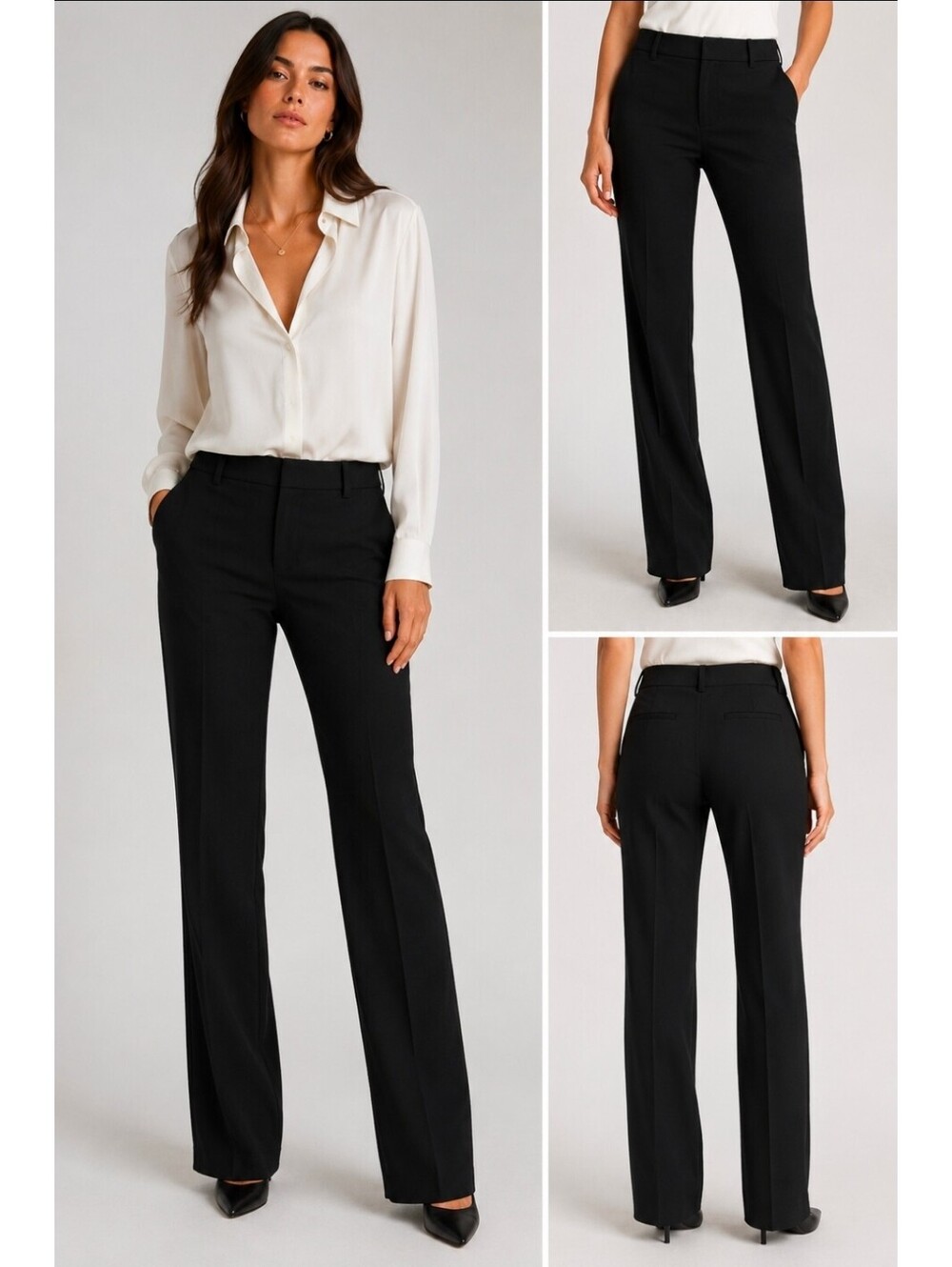 Aritzia Wilfred Women’s Size 6 Black Tailored Straight Leg Dress Pants Trousers